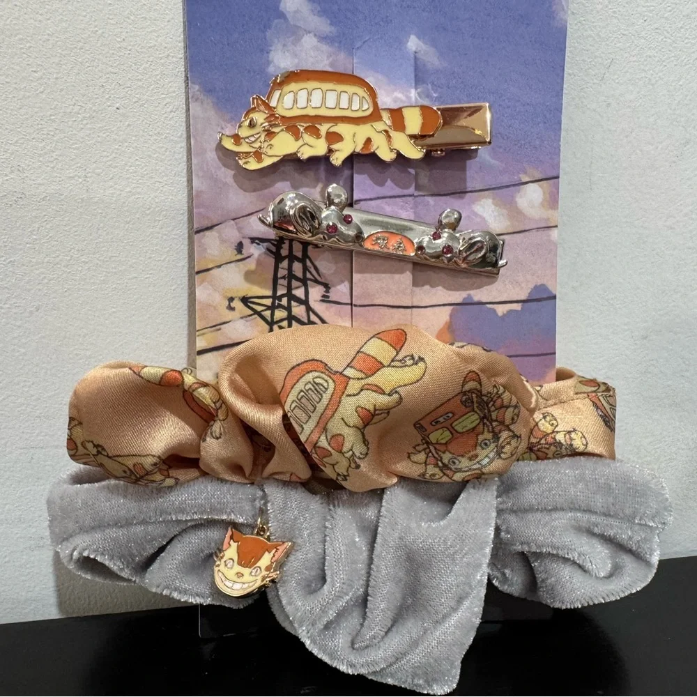 Studio Ghibli My Neighbor Totoro Hair Clip & Scrunchie Set
